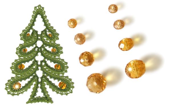 P144 Zubehör-Set 8 Kristallperlen in Rondellform, facettiert, honig-gold, 8mm 6mm 4mm 3mm für Tannenbäumchen